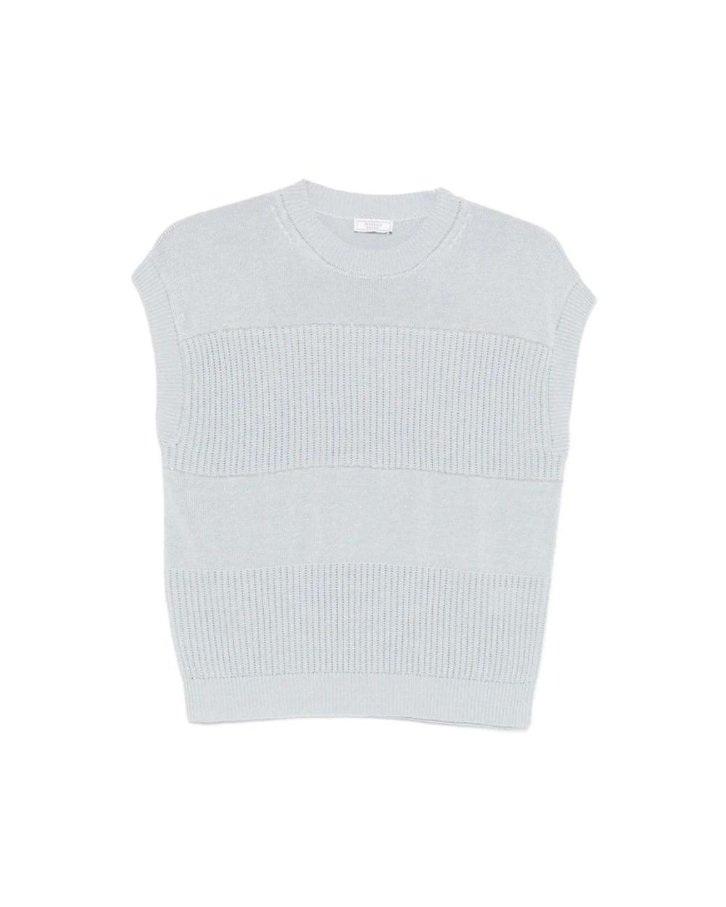 Peserico White Round-Neck Knitwear