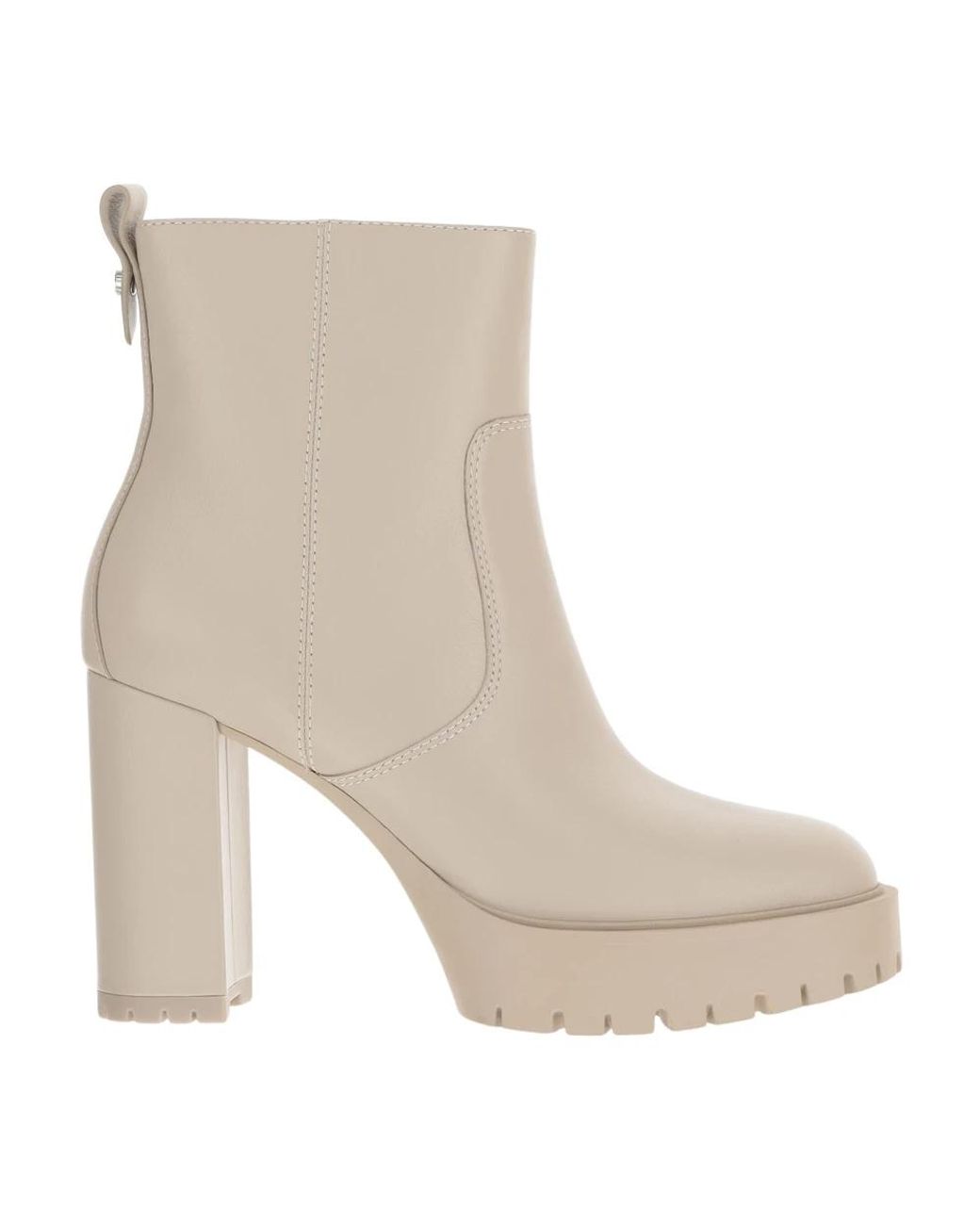 Pinko Brown Ivory Clara 01 Platform Leather Boots