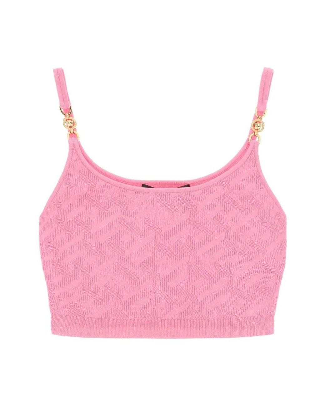 Versace La Greca Bijgesneden Top in het Pink
