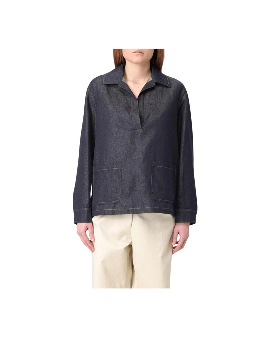 Max Mara Blue Blouses