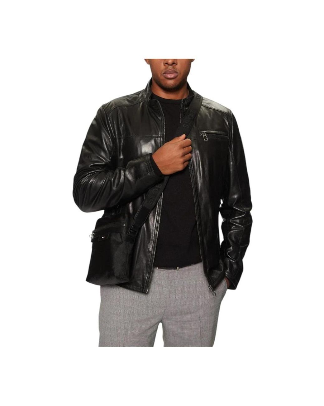 HUGO Black Cross Body Messenger for men