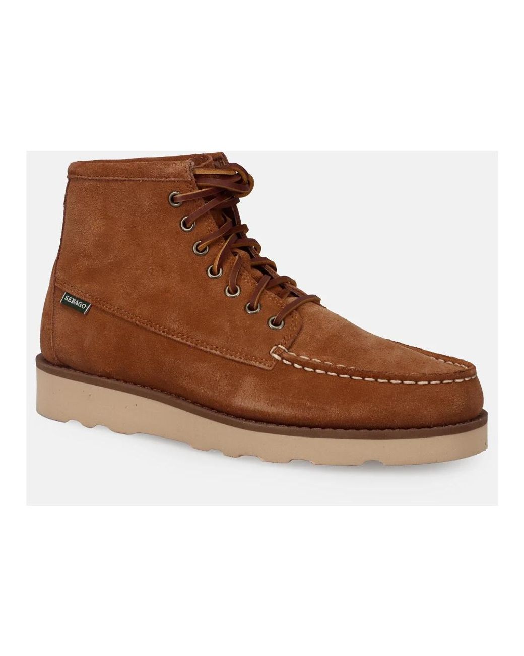 Sebago Brown Lace-Up Boots for men