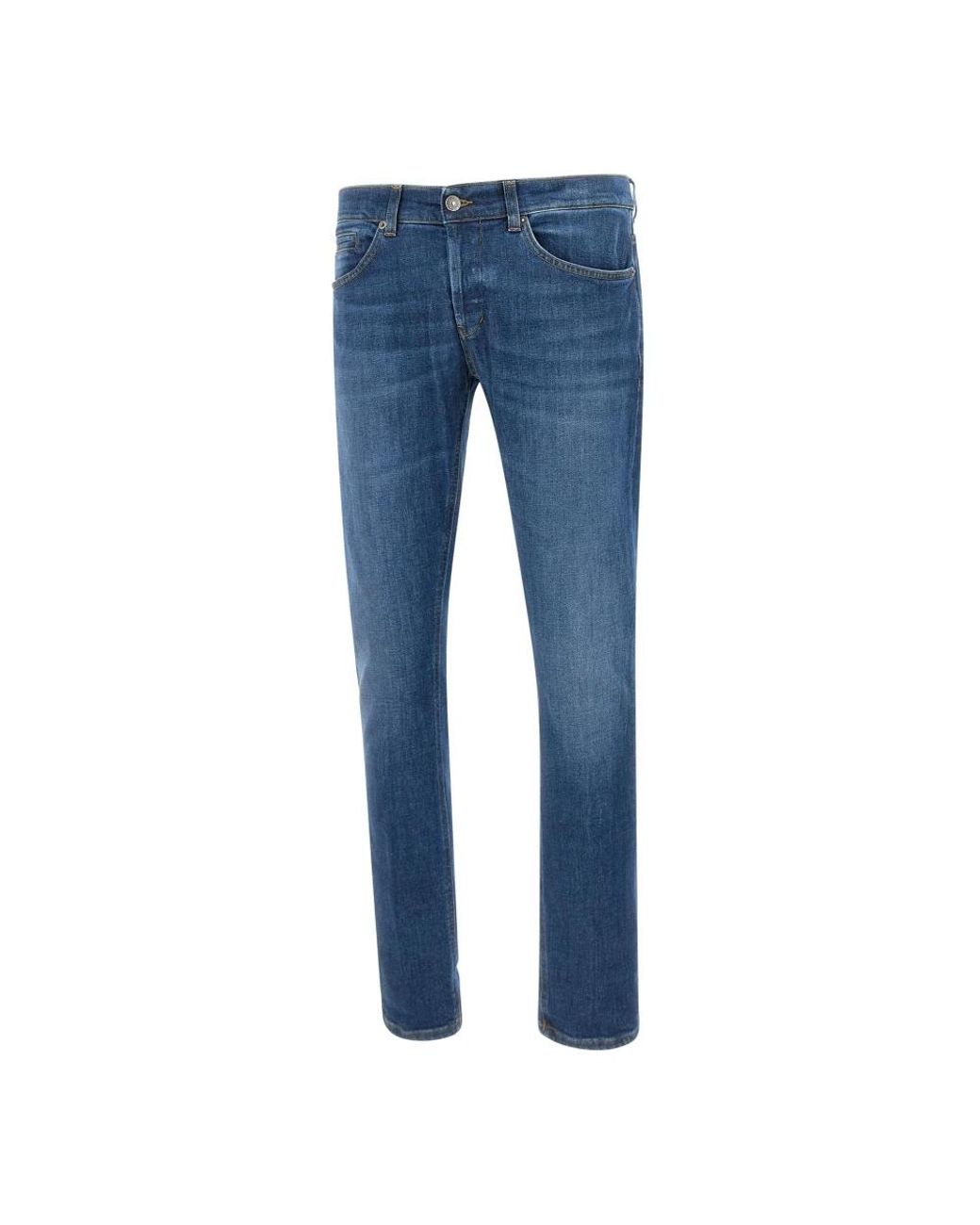 Dondup Blue Straight Jeans for men