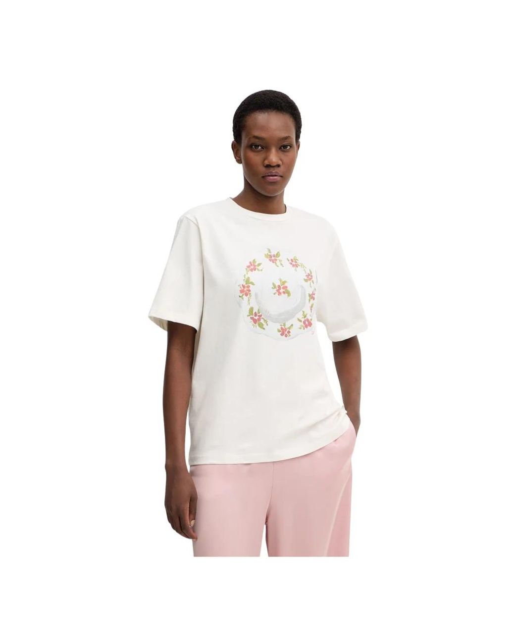 Stine Goya Basic T-Shirt in het White