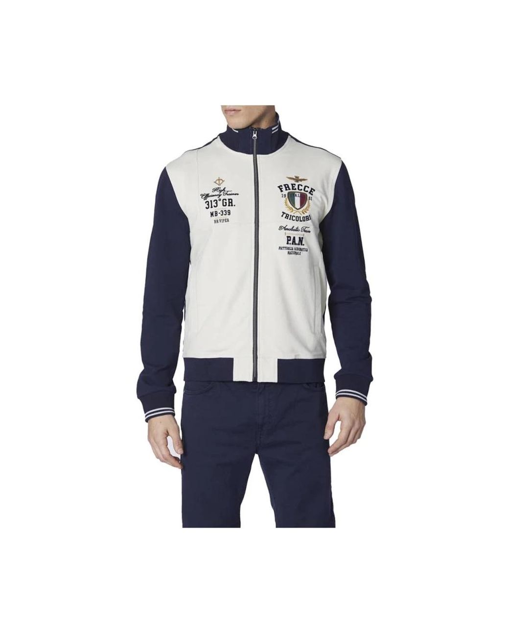 Aeronautica Militare Blue Zip-Throughs for men