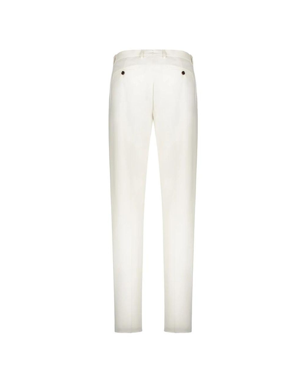 Moorer White Slim-Fit Trousers for men