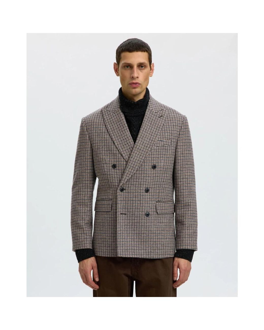 SELECTED Morris Check Blazer in Gray für Herren