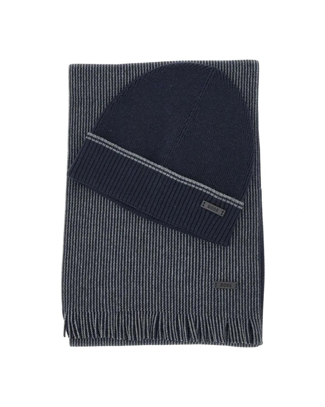 Boss Blue Winter Scarves for men