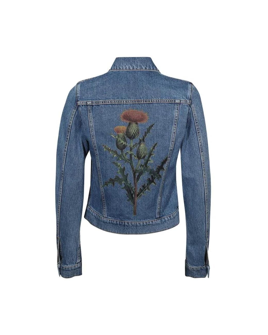 Lanvin Jassen ,Blauw ,Denim Denim Jack Met Contraststiksels in het Blue