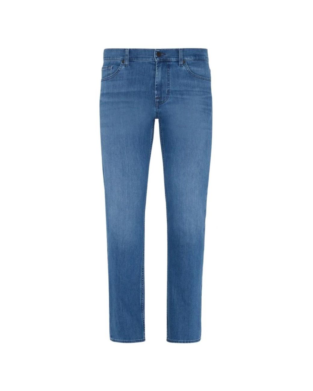 7 For All Mankind Blue Straight Fit Jeans for men