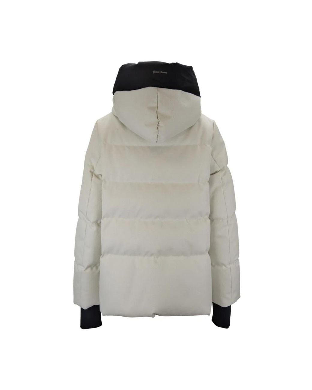 Herno Jassen ,Polyester Kort Donsjack Met Hoge Kraag in het Gray