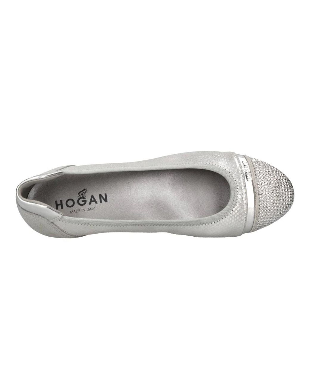 Hogan Gray Ballerina Shoes
