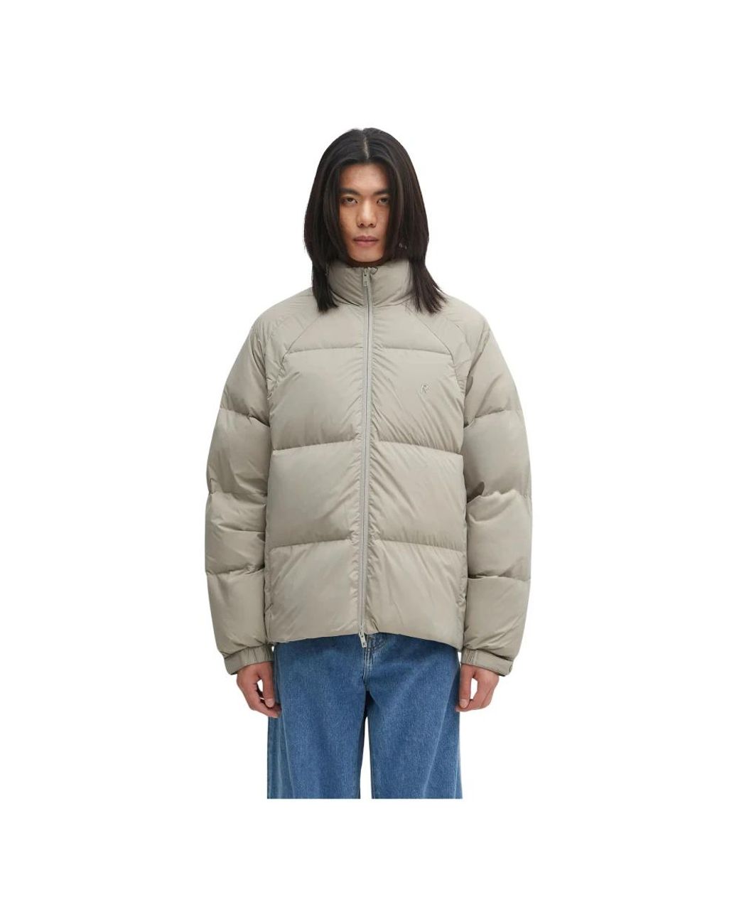 Represent Jassen ,Nylon Funnel Neck Puffer in het Gray voor heren