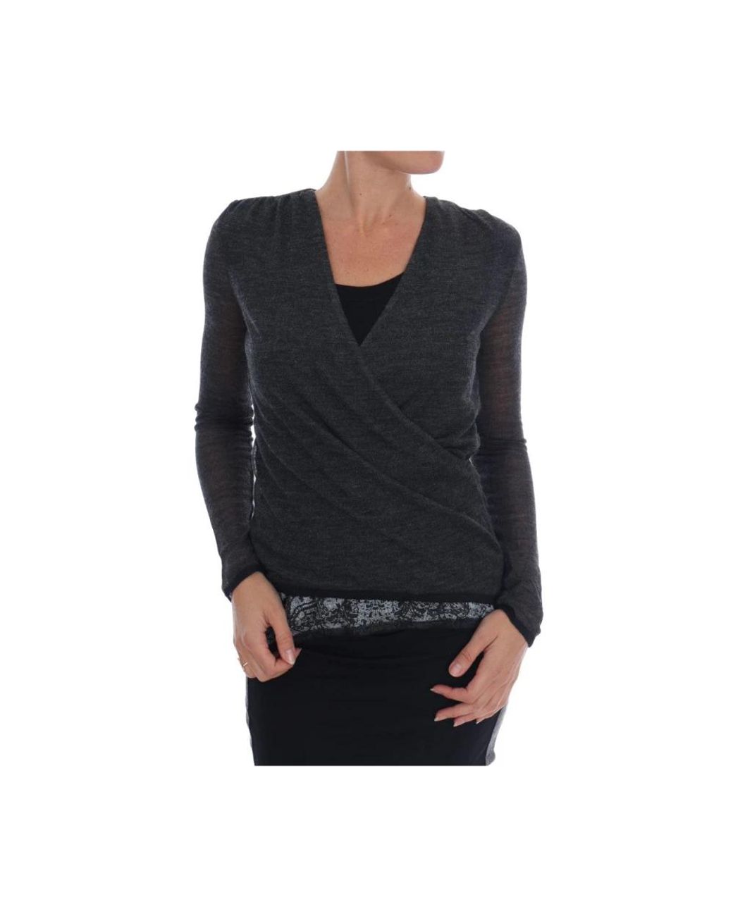 Ermanno Scervino Black V-Neck Knitwear