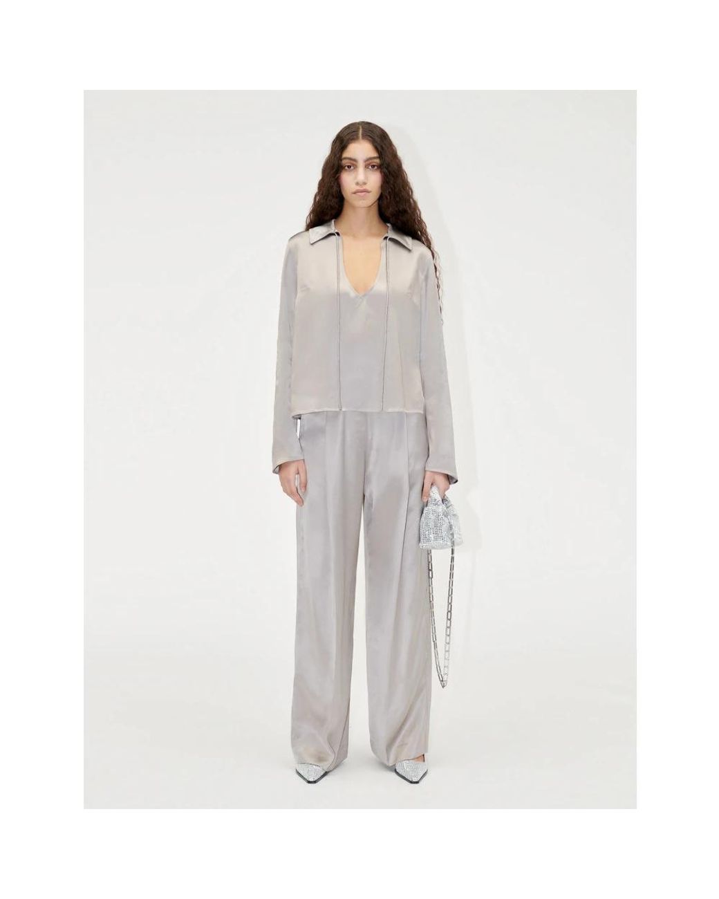 Stine Goya Gray Wide Trousers
