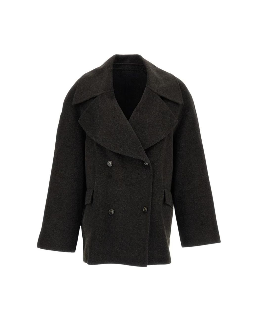 Loulou de Saison Black Double-Breasted Coats
