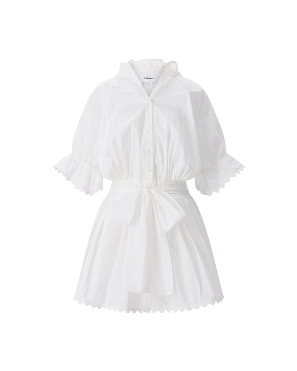 MEIMEIJ White Shirt Dresses