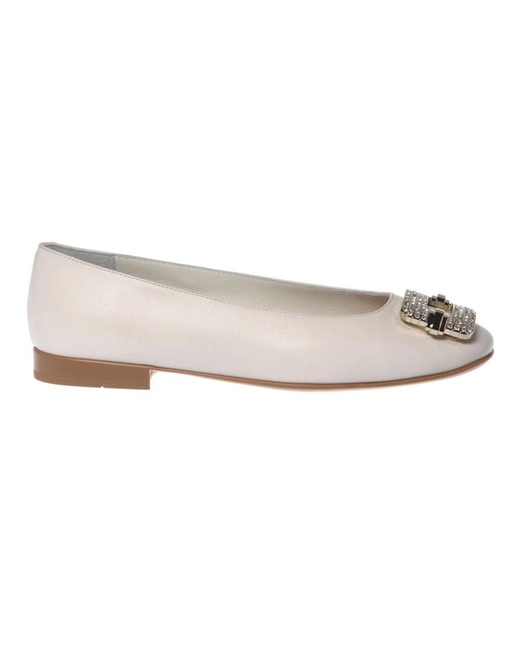 Baldinini White Ballerina Shoes