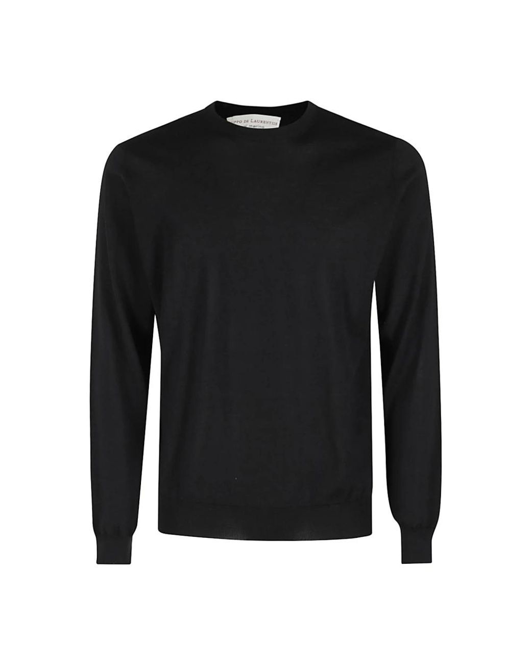 FILIPPO DE LAURENTIIS Black Round-Neck Knitwear for men