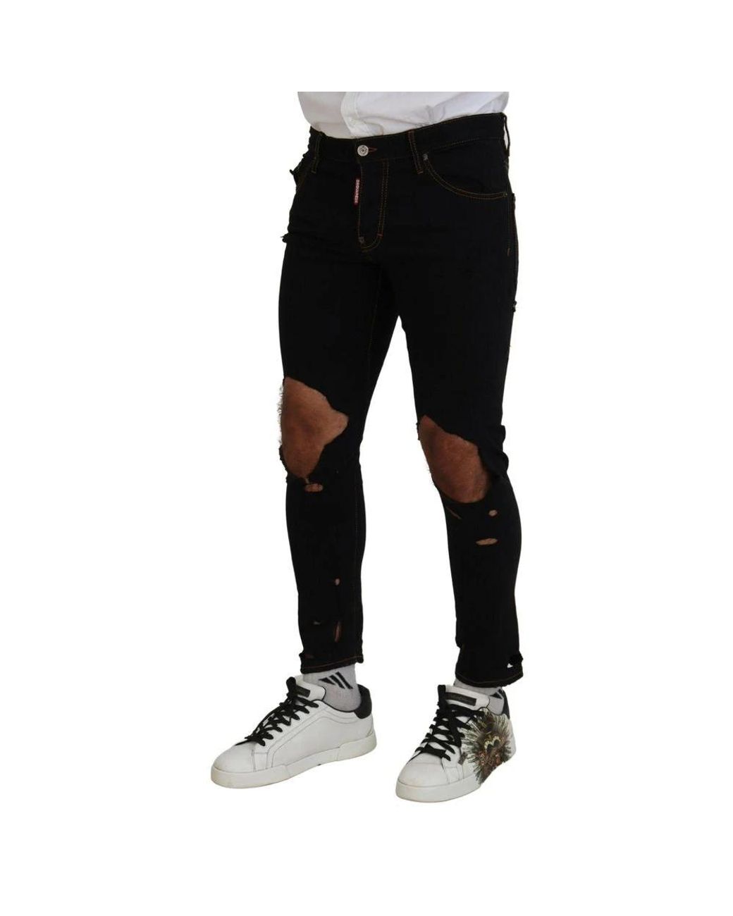 DSquared² Black Slim Fit Jeans for men