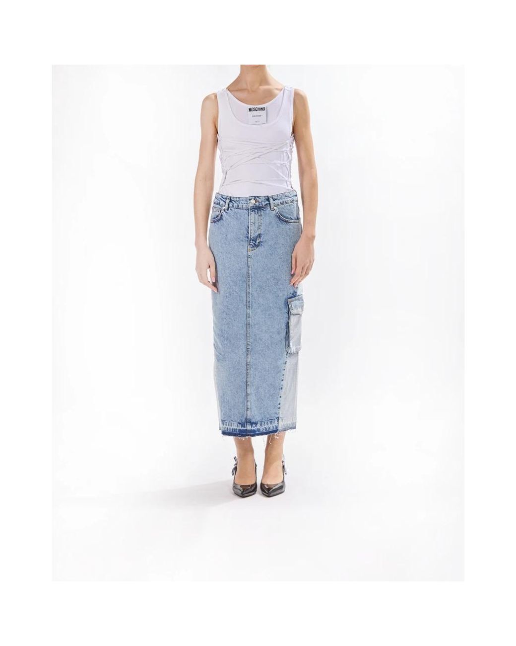 Moschino Blue Denim Skirts