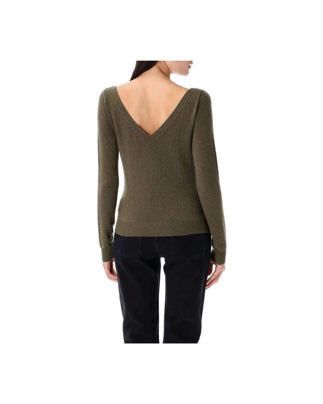Saint Laurent Green Cashmere Knitwear