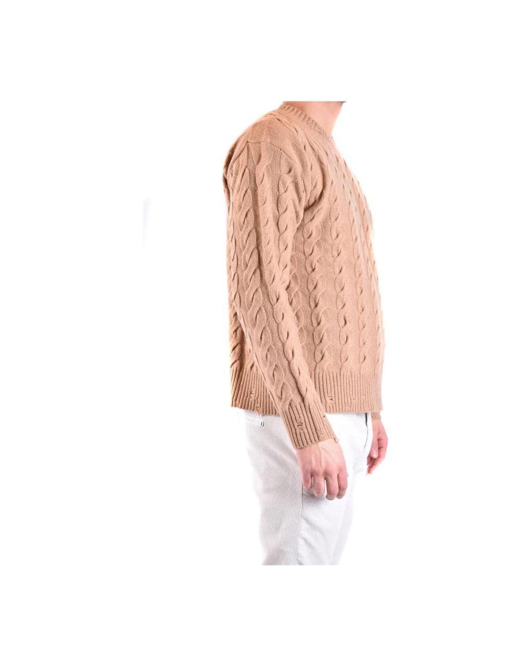 Laneus Brown Round-Neck Knitwear for men