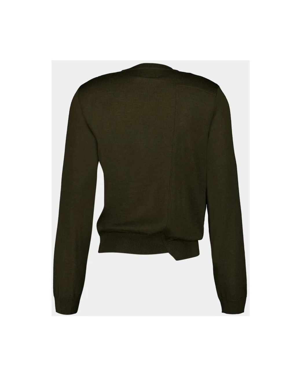 MM6 by Maison Margiela Green Round-Neck Knitwear for men
