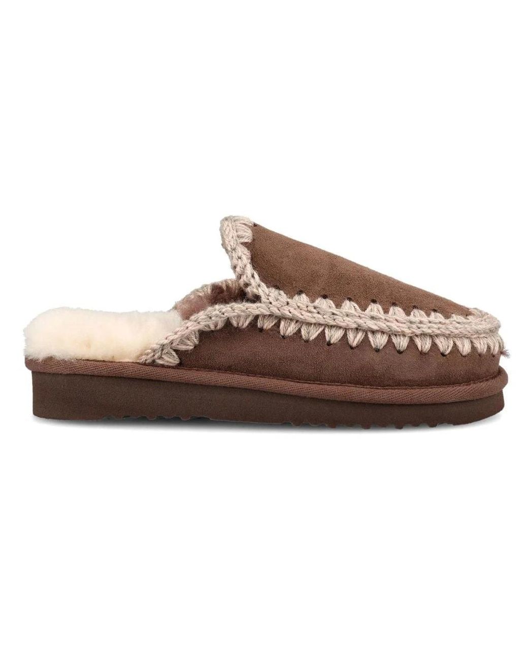 Mou Schoenen ,Bruin ,Wol L'Eskimo Slipper in het Brown
