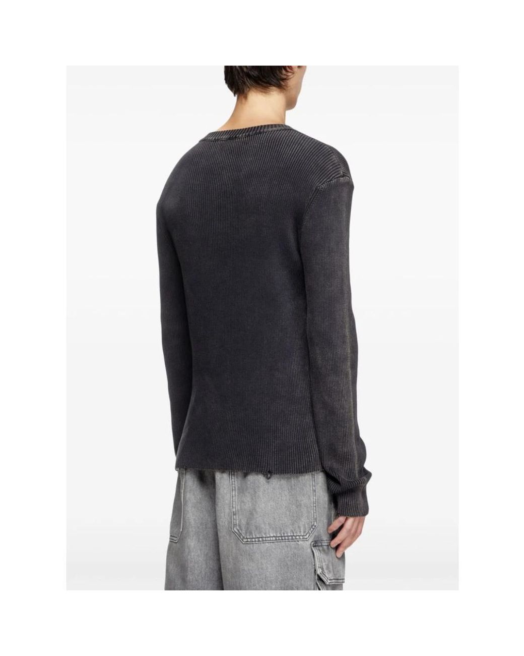 DIESEL Blue Round-Neck Knitwear for men