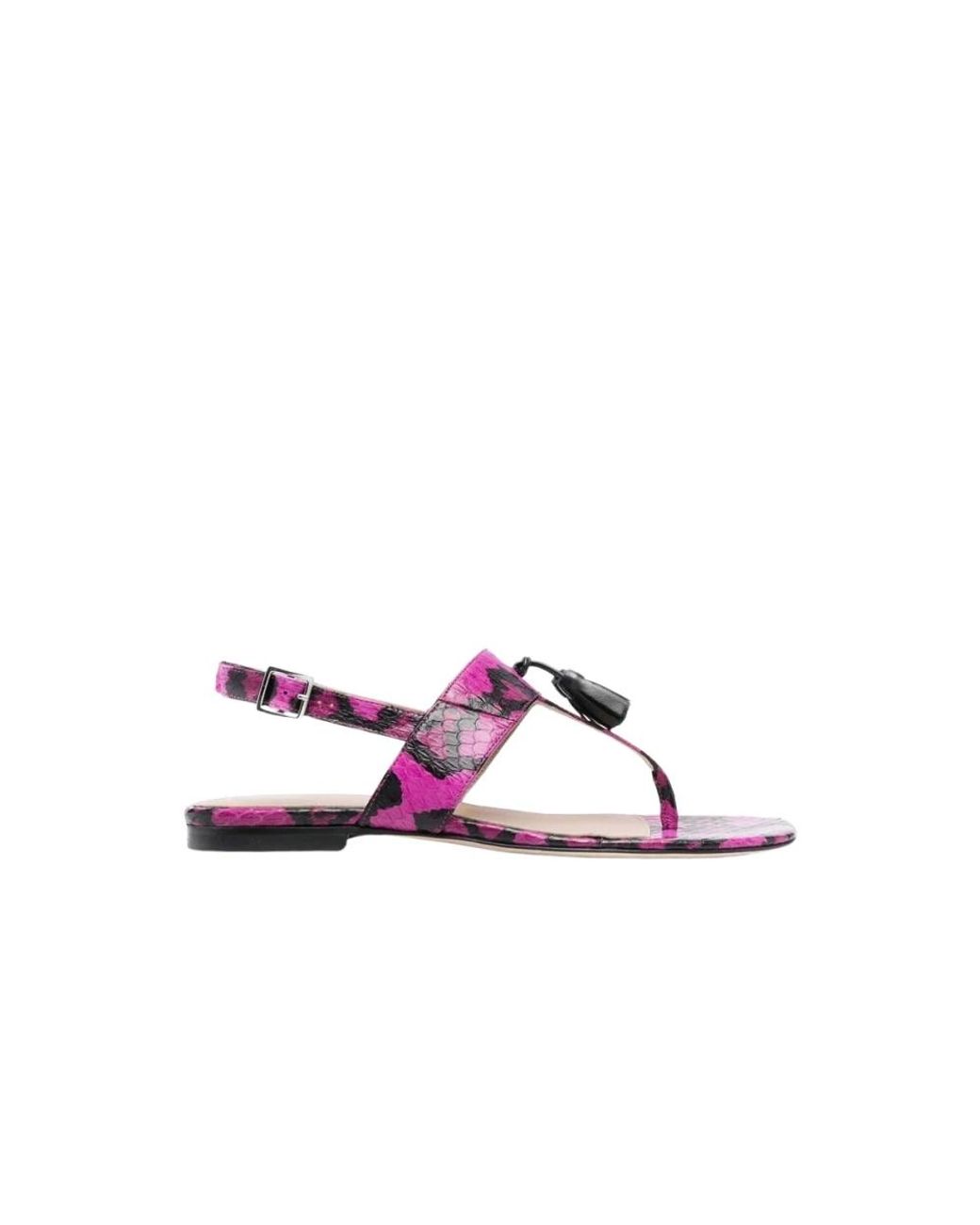 Scarosso Purple Flat Sandals