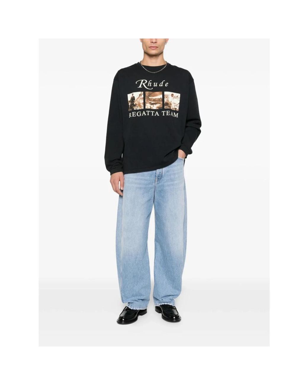 Rhude Black Long Sleeve Tops for men