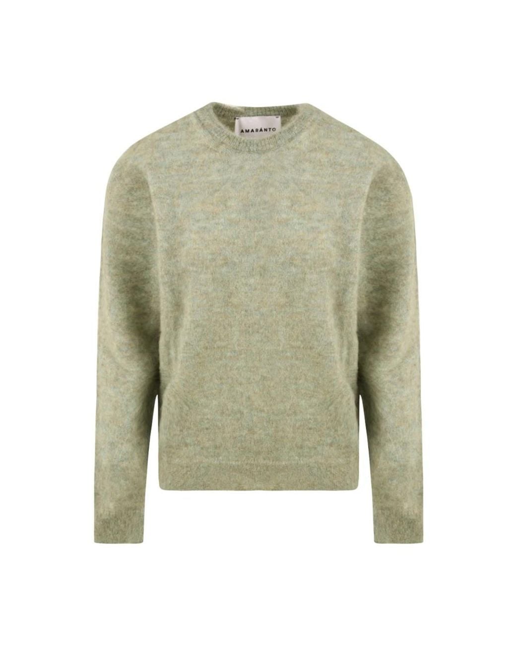 Amaranto Rundhals-Pullover in Green für Herren