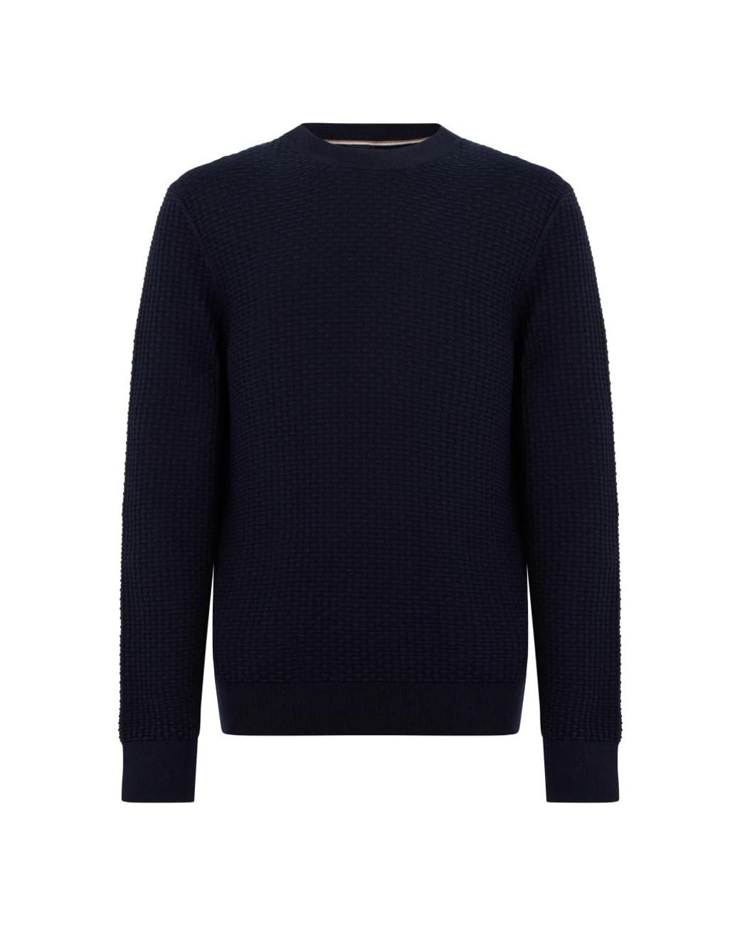 Boss Blue Round-Neck Knitwear for men