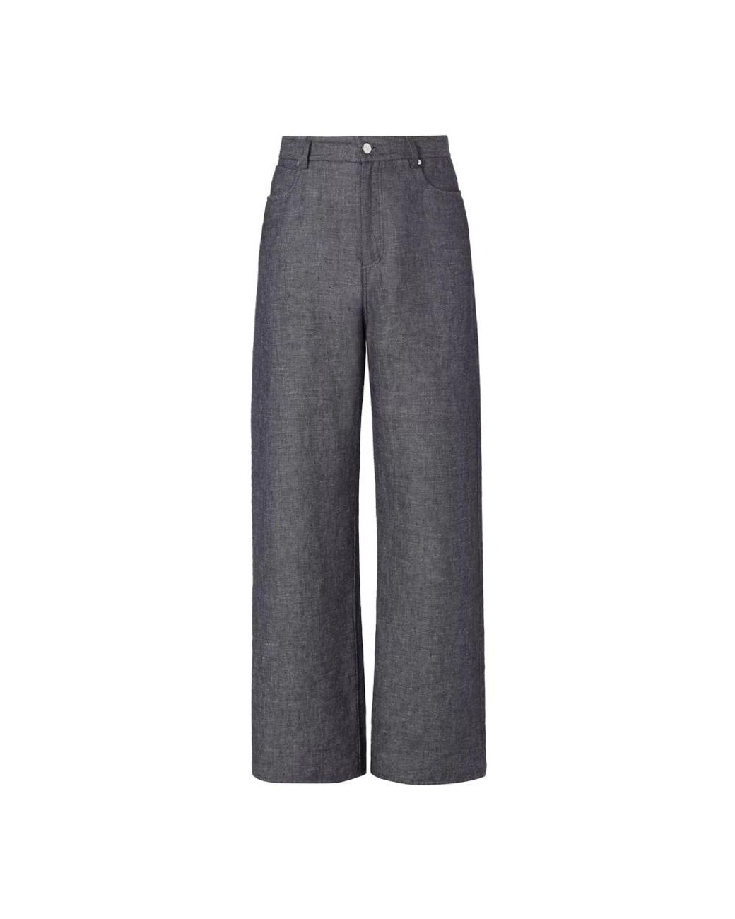 Fendi Gray Wide Jeans for men