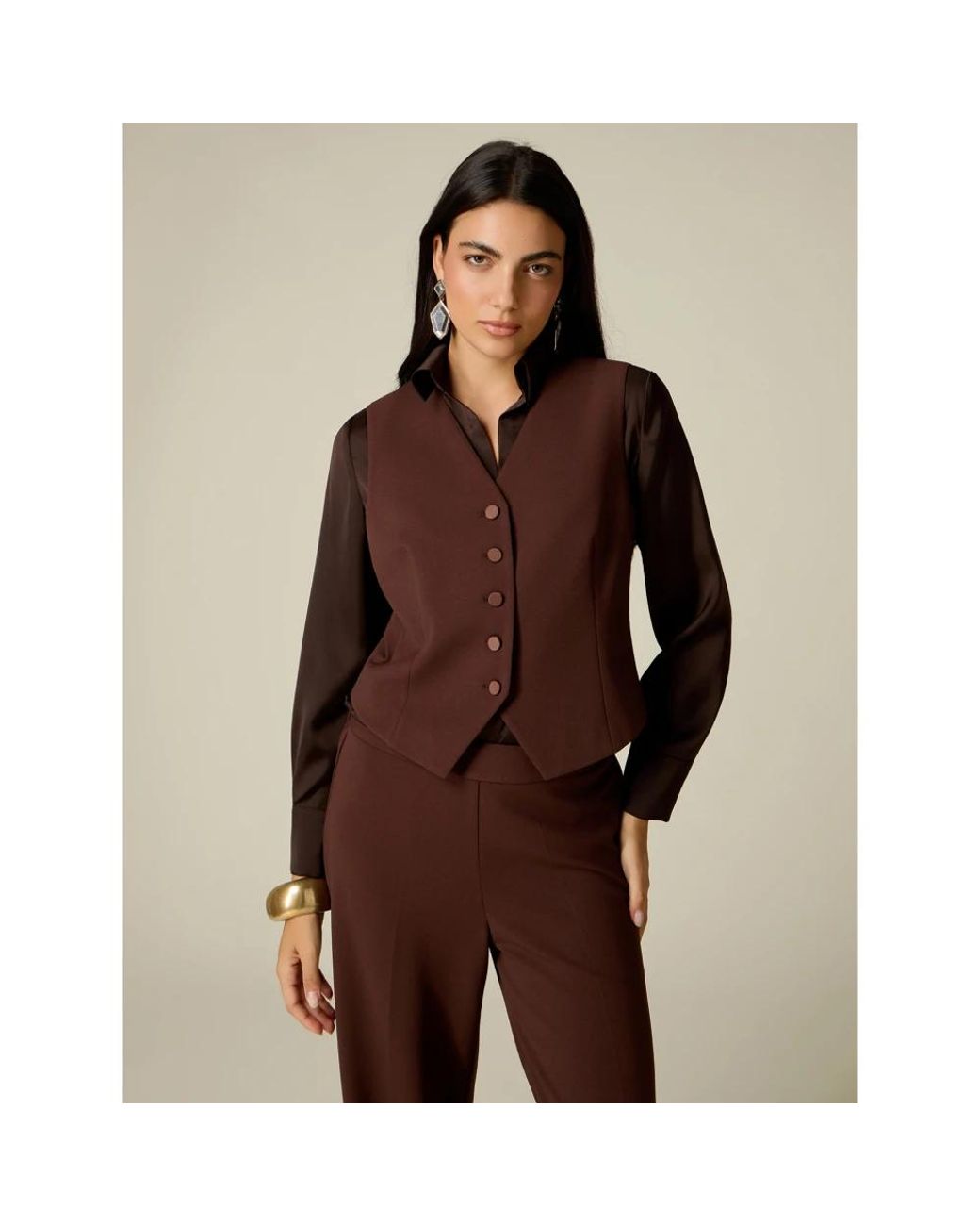 Suit Vests Oltre en coloris Brown