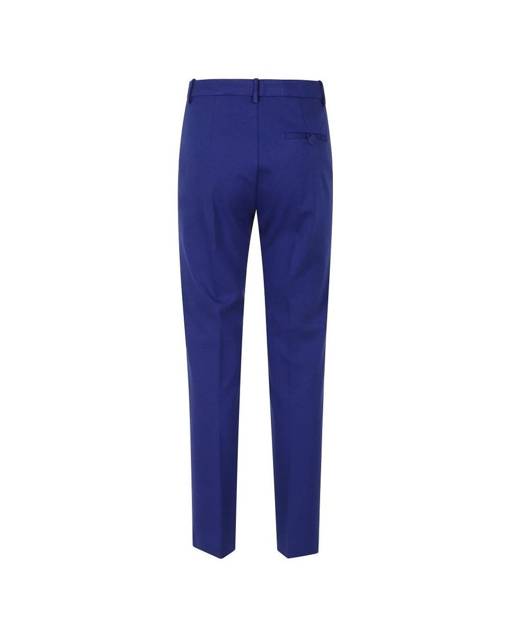 Semicouture Blue Straight Trousers