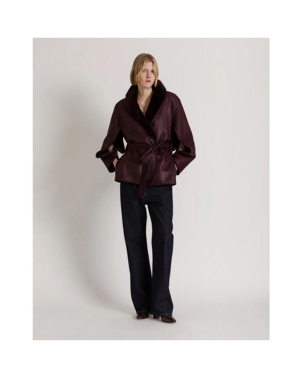 Alberta Ferretti Purple Faux Fur & Shearling Jackets