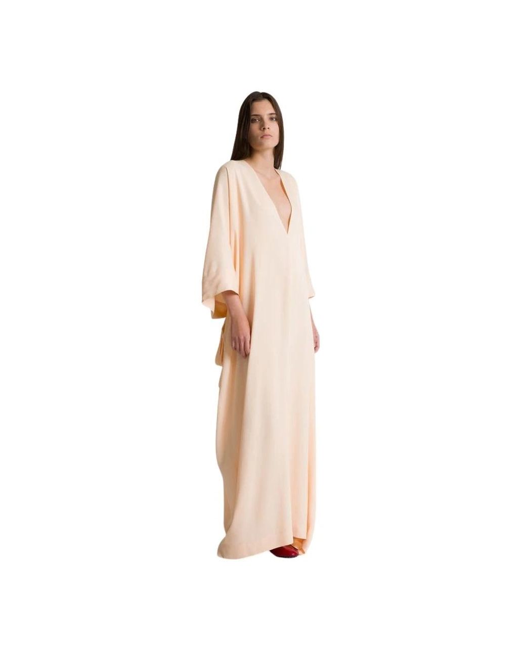 Alberta Ferretti Natural Maxi Dresses