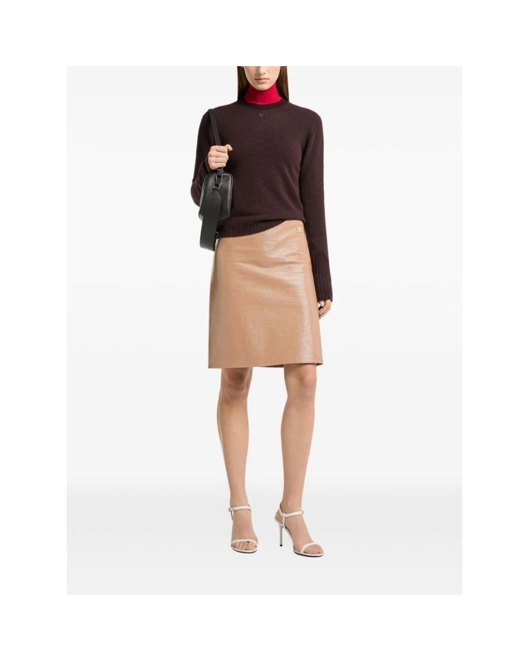 Courreges Brown Round-Neck Knitwear