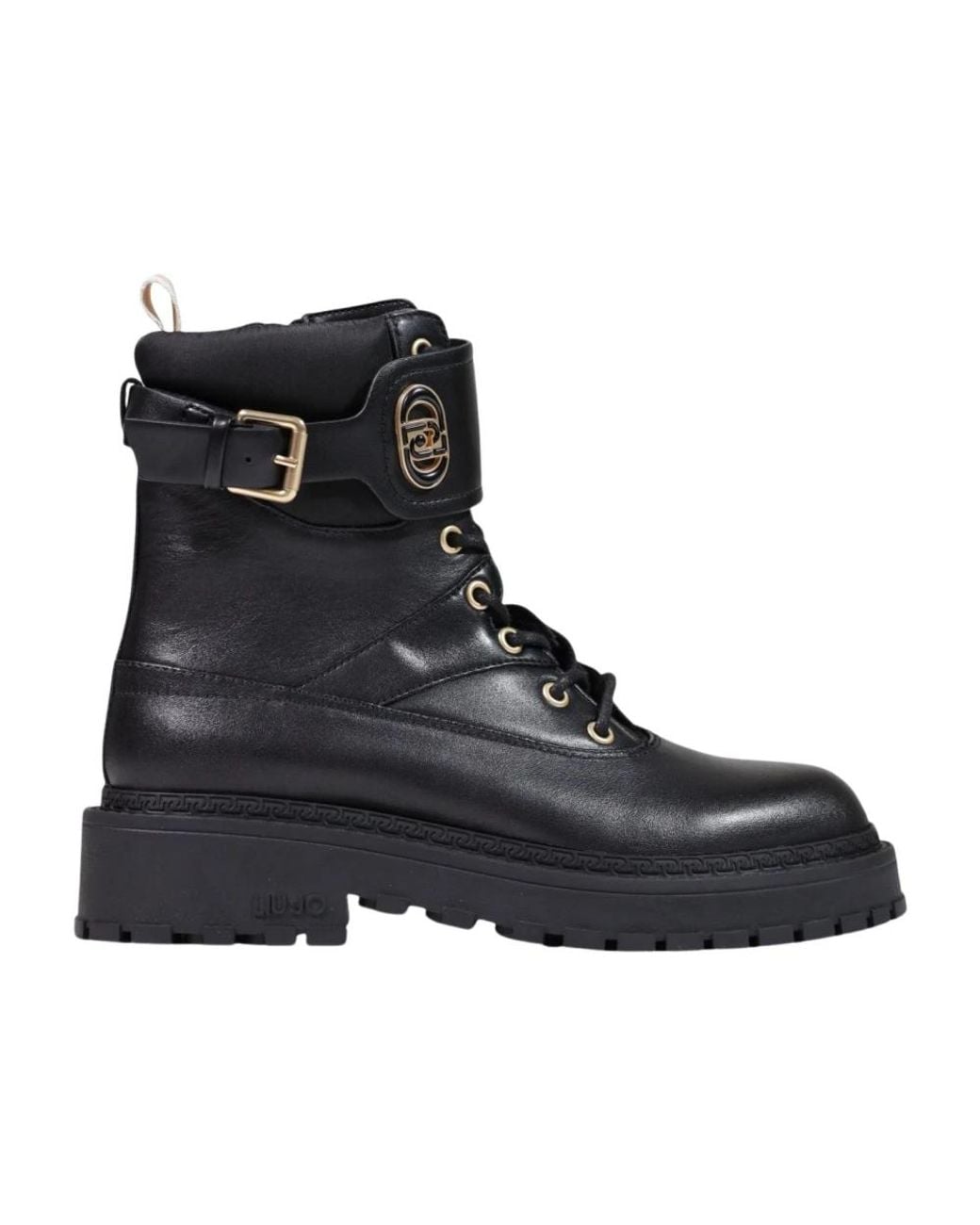 Liu Jo Black Lace-Up Boots