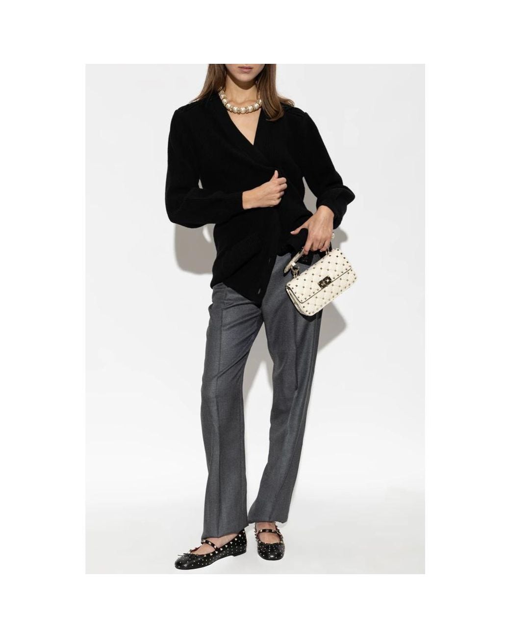 Valentino Garavani Gray Straight Trousers