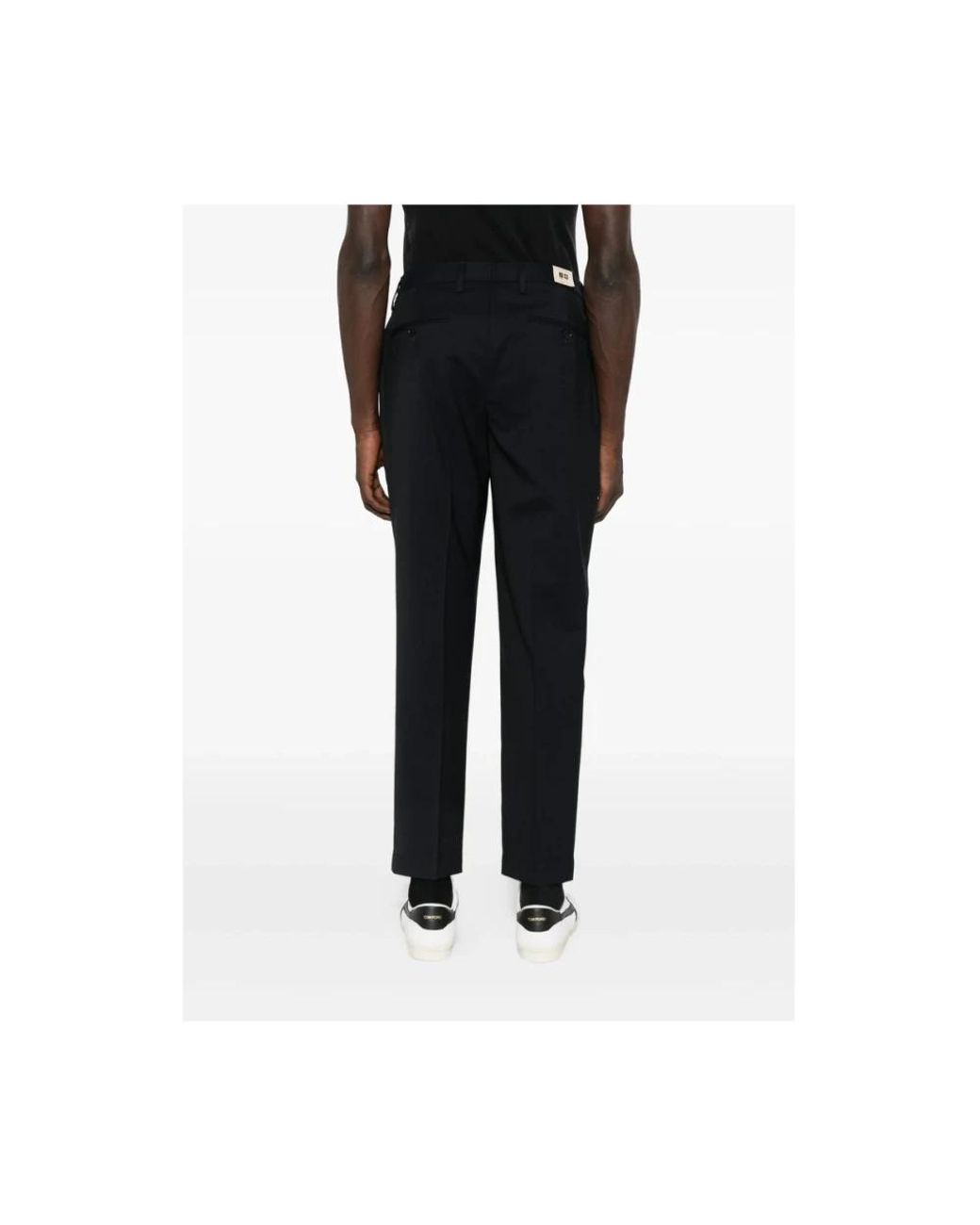 BRIGLIA Black Slim-Fit Trousers for men