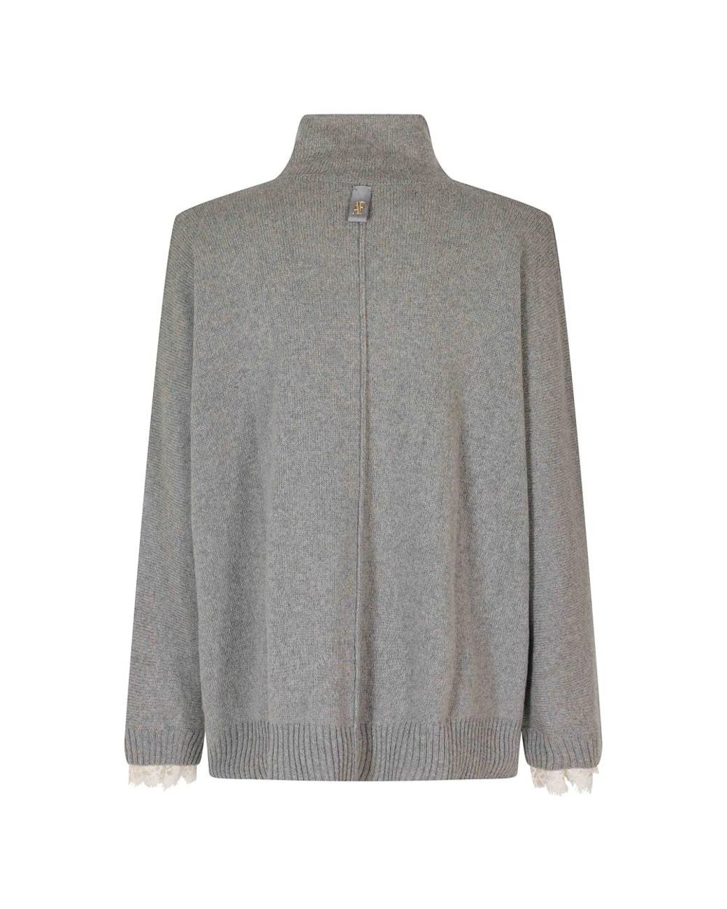 Alberta Ferretti Gray Cashmere Knitwear