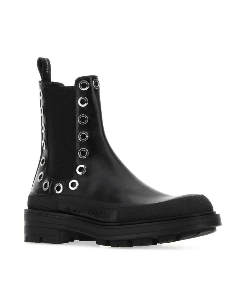 McQueen Black Chelsea Boots for men