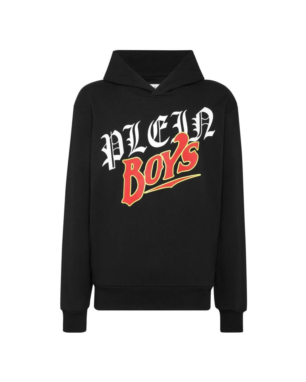Philipp Plein Hoodies & Sweatvesten ,Zwart ,Katoen Hooded Sweatshirt in het Black voor heren