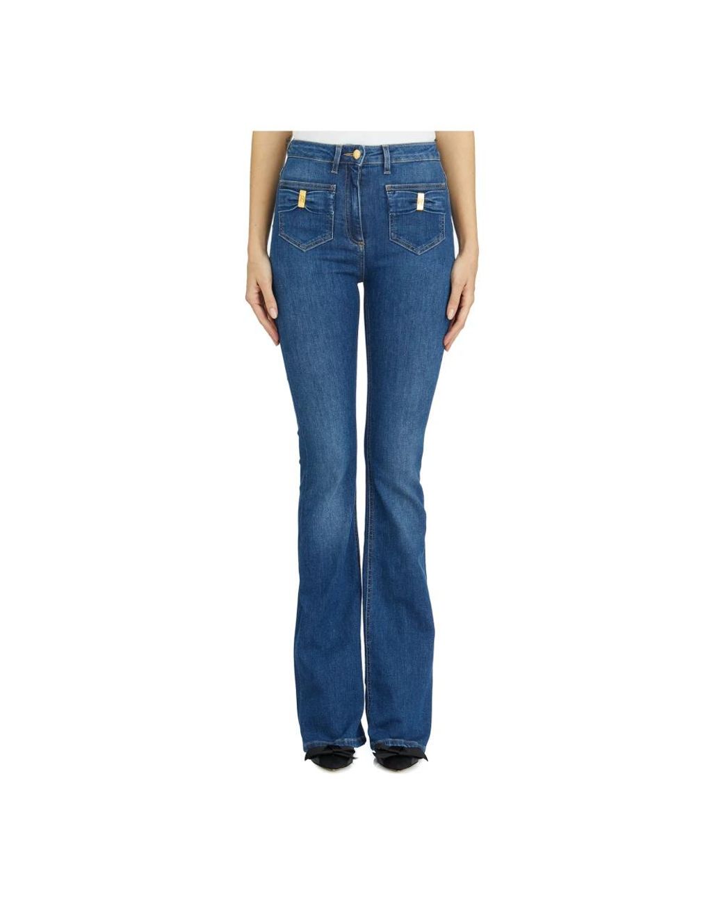 Elisabetta Franchi Blue Bootcut Jeans