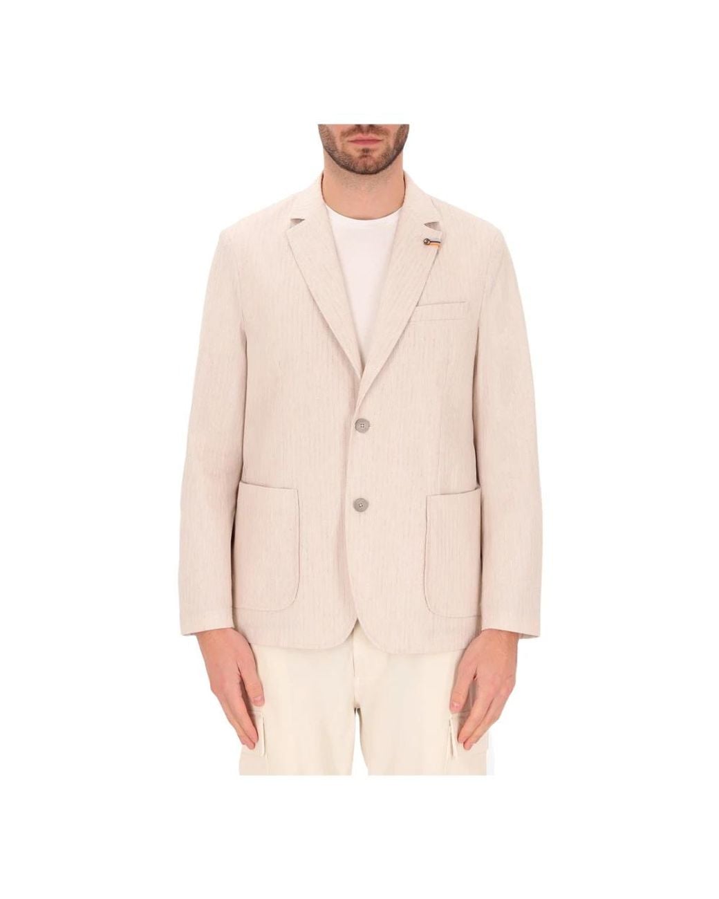 DISTRETTO12 Natural Blazers for men