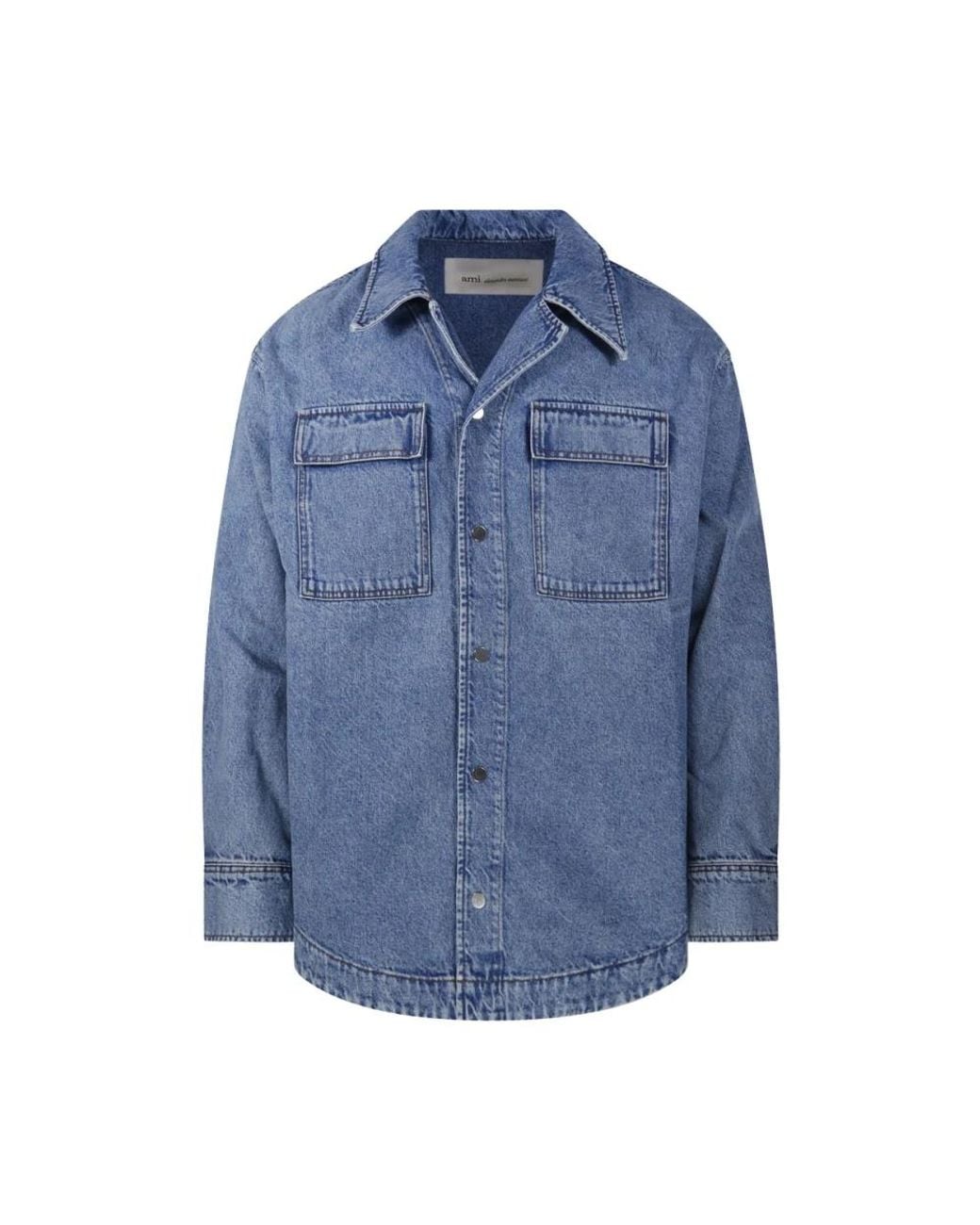 AMI Blue Denim Shirts for men
