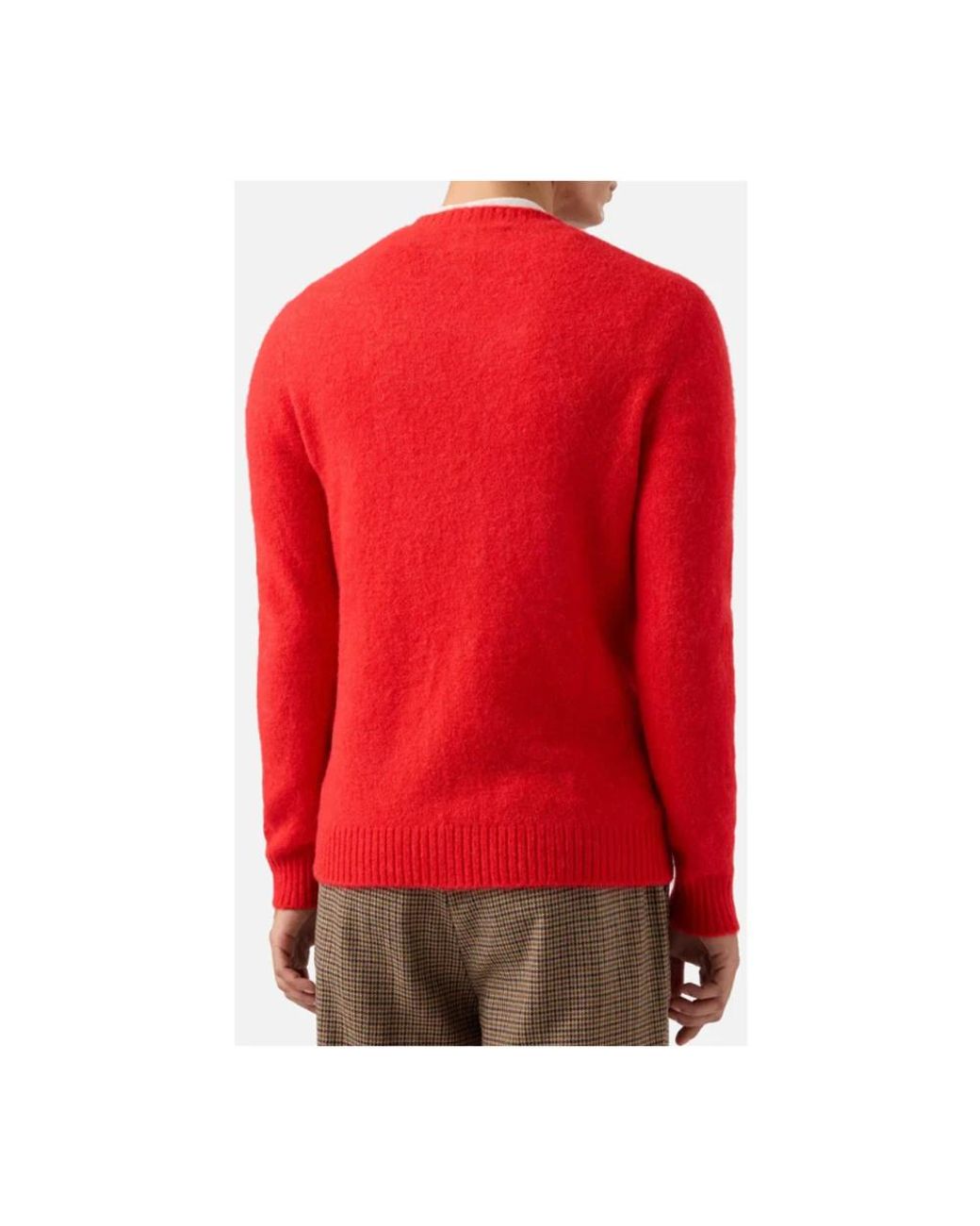 Mc2 Saint Barth Red Round-Neck Knitwear for men